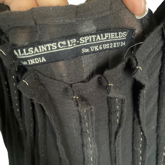 39. All Saints Accordian Cami Mini Dress - Picture 7 of 8